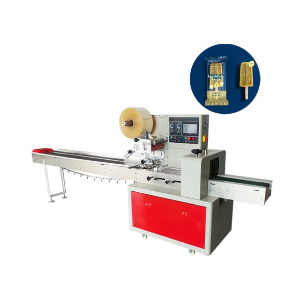 Fully Automatic Horizontal Wrapping Flow Pack Packing Machine Ice Cream Lolly Popsicle Packaging Machine