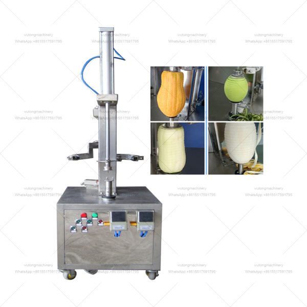 Automatic 304 Stainless Steel Fruit Pumpkin Melon Skin Peeler Pineapple Peeling Machine