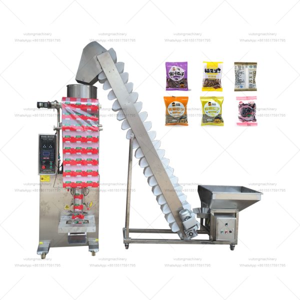 Popcorn Salted Peanut Plantain Chips Snack Sugar Stick Chin Chin Weighing Packing Sealing Machine