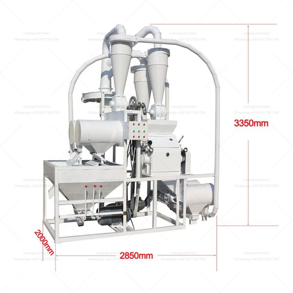 Flour Mill Machine Corn/maize/wheat Roller Mill Low Cost Mini Plant Mill Machine For Making Grinding Wheat Corn Flour