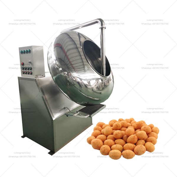 Automatic Sugar Coated Gummy Bear Candy Small Peanut Burger Coating Machine Price