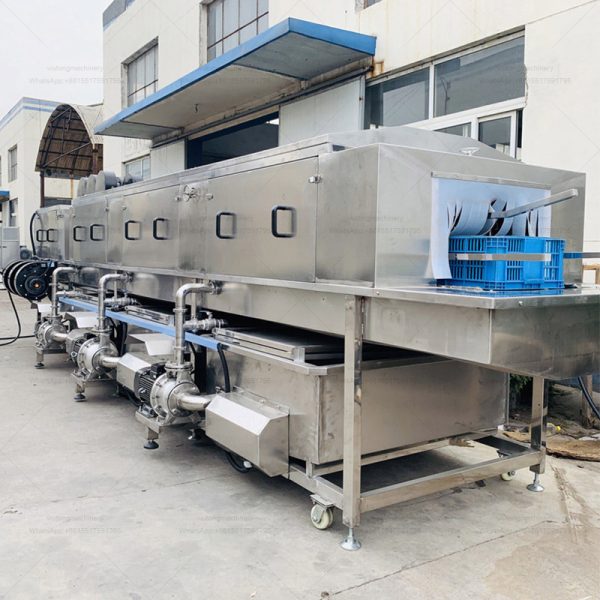 Industrial Tray Crate Cheese Mold Washer Machine Conveyor Cleaner Cleaning Machine Professional Turnover Basket Washing Machine