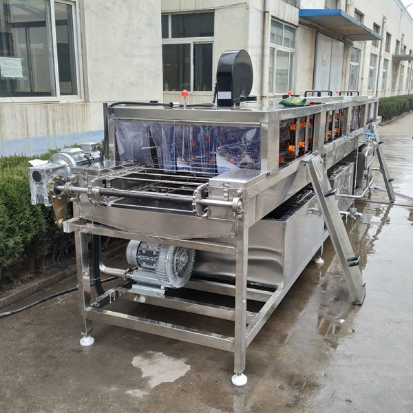 Industrial Tray Crate Cheese Mold Washer Machine Conveyor Cleaner Cleaning Machine Professional Turnover Basket Washing Machine